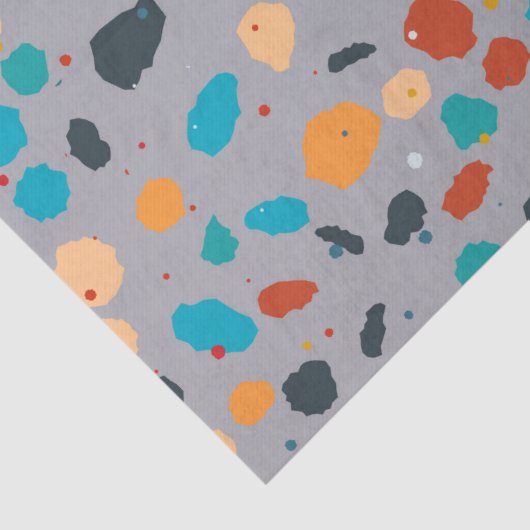 Farbiges Terrazzo-Muster Seidenpapier (Detail)