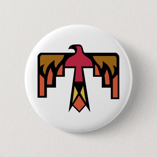 Farbiges Thunderbird-Design Button (Vorderseite)