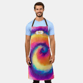 Farbiges Tie-Dye-Muster | Monogramm Schürze (Getragen)