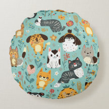 Farbiges Tierdruck-Wurfkissenbezug