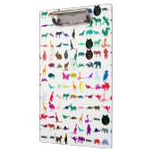 Farbiges Tiermuster #3 Klemmbrett (Links)