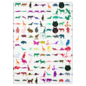 Farbiges Tiermuster #3 Klemmbrett (Rückseite)