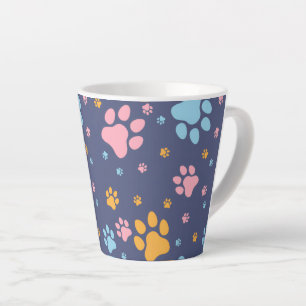 Farbiges Tierpfotenabdruckmuster Milchtasse