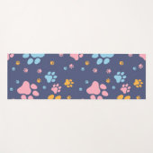 Farbiges Tierpfotenabdruckmuster Yogamatte (Vorderseite (Horizontal))