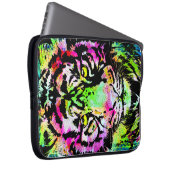 Farbiges Tiger Head Portrait - Tiger Laptop Case (Vorne Rechts)