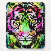 Farbiges Tiger Head Portrait - Tiger Mousepad (Vorne)
