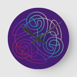 Farbiges Tiskele-Bild Runde Wanduhr