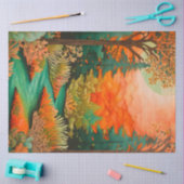 Farbiges Tissue of Batik Forest Art Seidenpapier (Basteln)