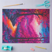 Farbiges Tissue of Batik Forest Art Seidenpapier (Basteln)