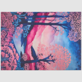 Farbiges Tissue of Batik Forest Art Seidenpapier