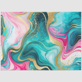 Farbiges Tissue (Tissue) aus Marmorfarben Seidenpapier