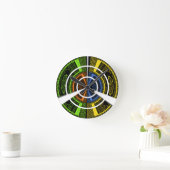 Farbiges traditionelles Ikondesign Runde Wanduhr (Zuhause)