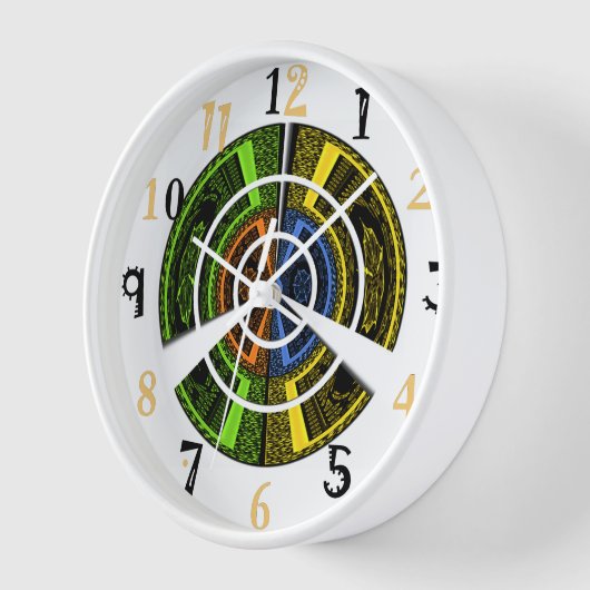 Farbiges traditionelles URBAN X Icon Design Uhr (Winkel)