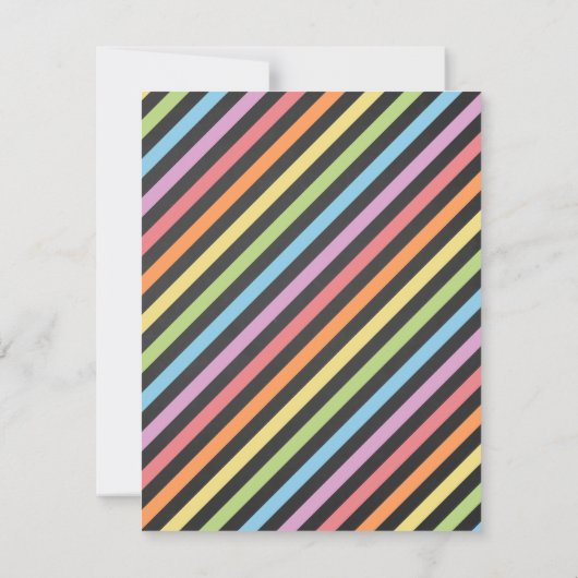 Farbiges Trampolin Kindergeburtstag Party Einladung (Rückseite)