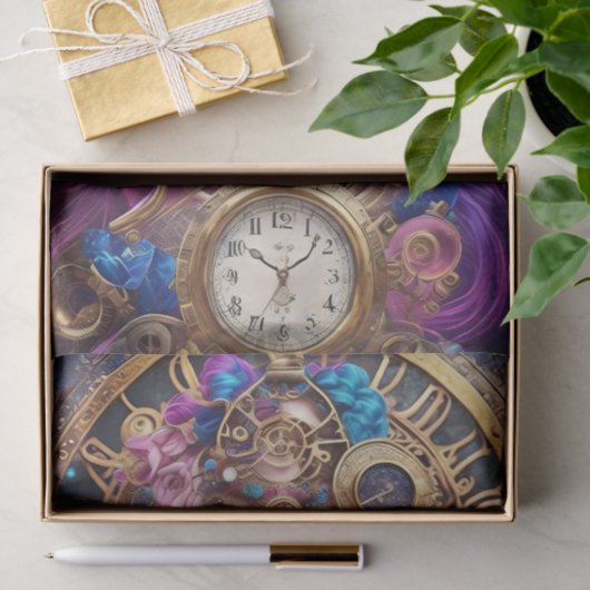Farbiges, trendiges Steampunk Dekoupage Tissue Pap Seidenpapier (Geschenk)