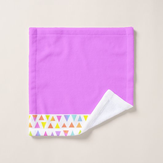 Farbiges Triangle-Farbmuster Badhandtuch Set (Waschlappen)