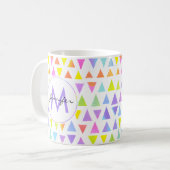 Farbiges Triangle-Farbmuster Kaffeetasse (Vorderseite Links)