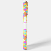 Farbiges Triangle-Retrogeometrie-Muster Monogram Case-Mate iPhone Hülle (Rückseite / Rechts)