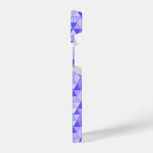 Farbiges Triangle-Retrogeometrie-Muster Monogram iPhone Hülle (Linke Seite)