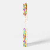 Farbiges Triangle-Retrogeometrie-Muster Monogram iPhone Hülle (Rechte Seite)