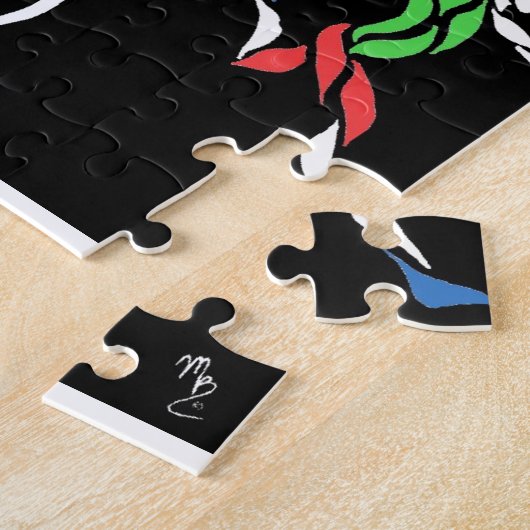 Farbiges Triathlon-Design Puzzle (Seite)