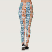Farbiges Tribal Geometric Muster Leggings (Rückseite)