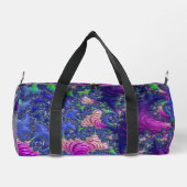 Farbiges Trippy Boho Jewel Tone Rainbow Fraktal Duffle Bag (Rückseite)