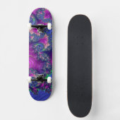 Farbiges Trippy Boho Jewel Tone Rainbow Fraktal Skateboard (Vorderseite)