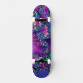 Farbiges Trippy Boho Jewel Tone Rainbow Fraktal Skateboard (Vorderseite)