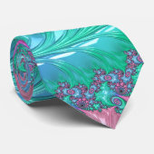 Farbiges Trippy-Funky Jewel Tone Spiral Fraktal Krawatte (Gerollt)
