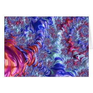 Farbiges Trippy Groovy Digitales Abstraktes Frakta