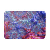 Farbiges Trippy Groovy Digitales Abstraktes Frakta Badematte (Vorderseite)