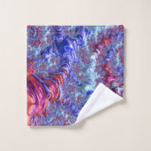 Farbiges Trippy Groovy Digitales Abstraktes Frakta Badhandtuch Set (Waschlappen)
