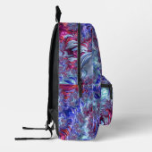 Farbiges Trippy Groovy Digitales Abstraktes Frakta Bedruckter Rucksack (Links)