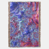 Farbiges Trippy Groovy Digitales Abstraktes Frakta Decke (Vorderseite Vertikal)