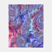 Farbiges Trippy Groovy Digitales Abstraktes Frakta Fleecedecke (Vorderseite)