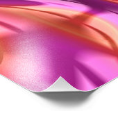 Farbiges Trippy Groovy Digitales Abstraktes Frakta Fotodruck (Ecke)