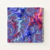 Farbiges Trippy Groovy Digitales Abstraktes Frakta Notizblock (Rückseite)