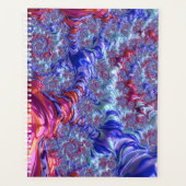 Farbiges Trippy Groovy Digitales Abstraktes Frakta Planer (Vorderseite)