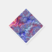 Farbiges Trippy Groovy Digitales Abstraktes Frakta Serviette (Ecke)