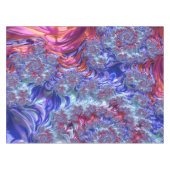 Farbiges Trippy Groovy Digitales Abstraktes Frakta Tischdecke (Vorderseite (Horizontal))