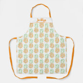 Farbiges tropisches Ananas-Design für Feinschmecke Schürze (Vorderseite)