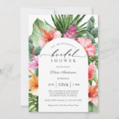 Farbiges tropisches Brautparty Einladung (Vorderseite)