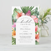 Farbiges tropisches Brautparty Einladung (Stehend Vorderseite)