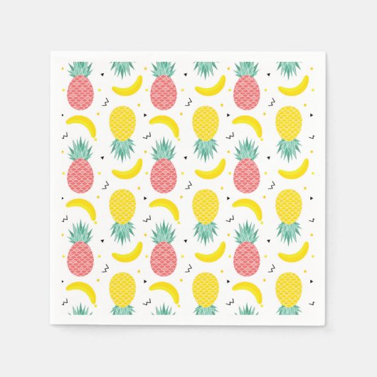 Farbiges tropisches Fruchtmuster 2 Serviette (Vorderseite)