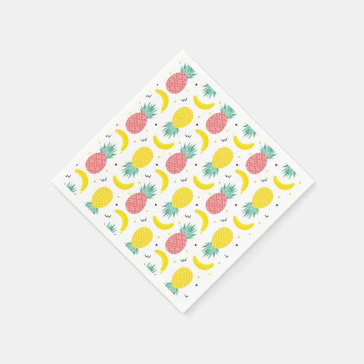 Farbiges tropisches Fruchtmuster 2 Serviette (Ecke)