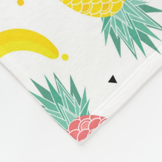 Farbiges tropisches Fruchtmuster Fleecedecke (Ecke)