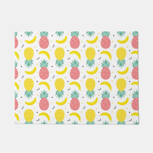 Farbiges tropisches Fruchtmuster Fußmatte (Vorderseite)