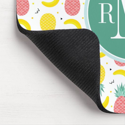 Farbiges tropisches Fruchtmuster Mousepad (Ecke)