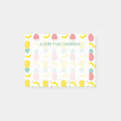 Farbiges tropisches Fruchtmuster Post-it Klebezettel (Vorderseite)